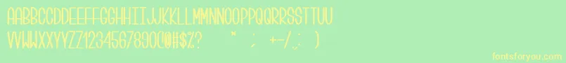 Centi Font – Yellow Fonts on Green Background