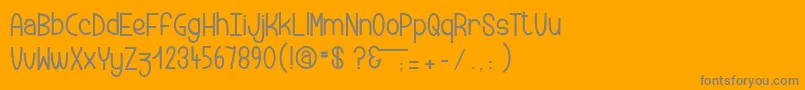 Peanutbuttercookies Font – Gray Fonts on Orange Background