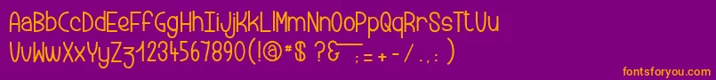 Peanutbuttercookies Font – Orange Fonts on Purple Background