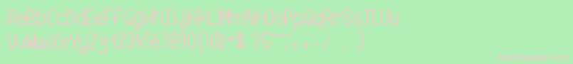 フォントPeanutbuttercookies – 緑の背景にピンクのフォント