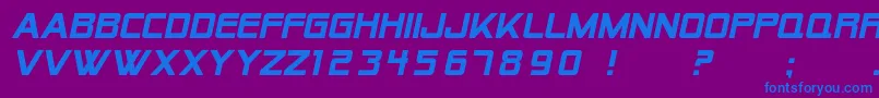 SfAlienEncountersSolidItalic Font – Blue Fonts on Purple Background