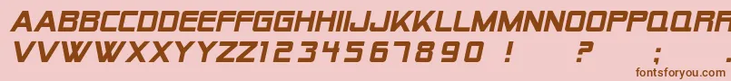 SfAlienEncountersSolidItalic Font – Brown Fonts on Pink Background