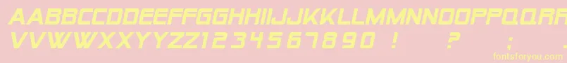 SfAlienEncountersSolidItalic Font – Yellow Fonts on Pink Background