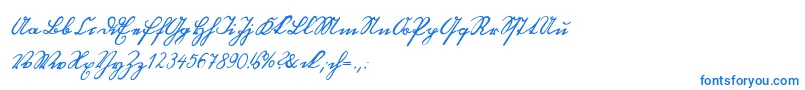 Шрифт Blackletterhand – синие шрифты