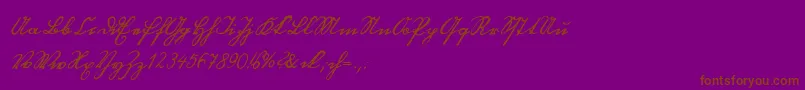 Blackletterhand-fontti – ruskeat fontit violetilla taustalla