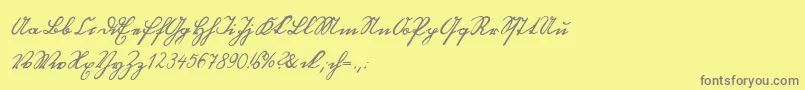 Blackletterhand Font – Gray Fonts on Yellow Background