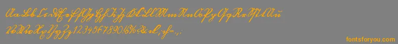 Blackletterhand Font – Orange Fonts on Gray Background