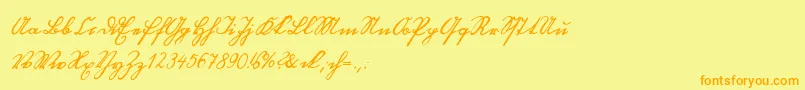 fuente Blackletterhand – Fuentes Naranjas Sobre Fondo Amarillo