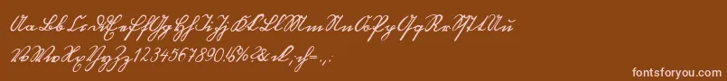 Blackletterhand Font – Pink Fonts on Brown Background