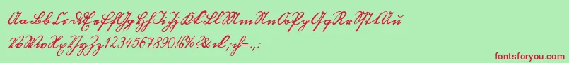 Blackletterhand Font – Red Fonts on Green Background
