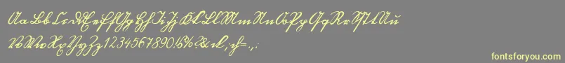 Шрифт Blackletterhand – жёлтые шрифты на сером фоне