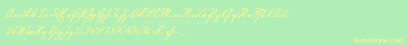 Blackletterhand Font – Yellow Fonts on Green Background
