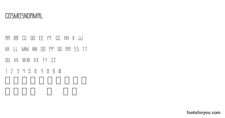 Schriftart CosmosNormal – Alphabet, Zahlen, spezielle Symbole