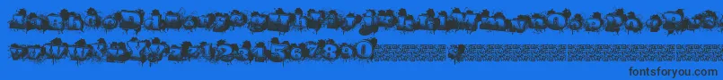 フォントCitytags – 黒い文字の青い背景