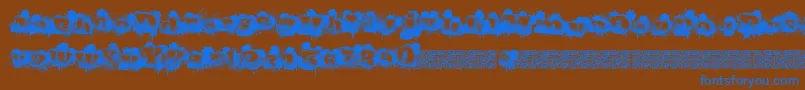 Citytags Font – Blue Fonts on Brown Background