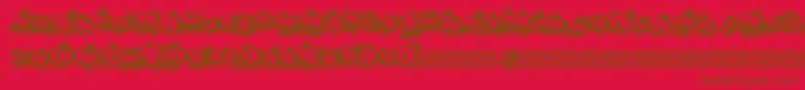 Citytags Font – Brown Fonts on Red Background