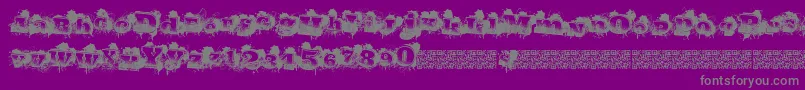 フォントCitytags – 紫の背景に灰色の文字