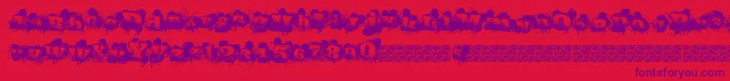 Police Citytags – polices violettes sur fond rouge