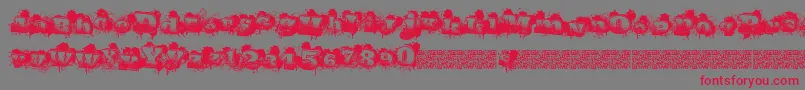 フォントCitytags – 赤い文字の灰色の背景