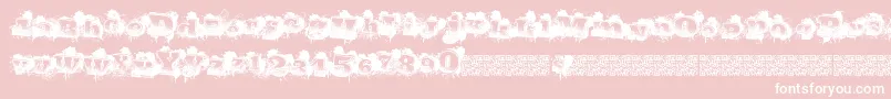 Citytags-fontti – valkoiset fontit vaaleanpunaisella taustalla