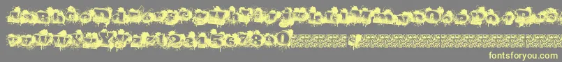 Citytags Font – Yellow Fonts on Gray Background