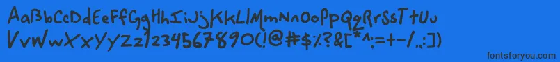 SpaceCowboy. Font – Black Fonts on Blue Background