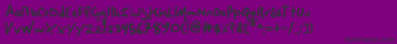 Шрифт SpaceCowboy. – чёрные шрифты на фиолетовом фоне