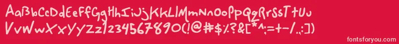 SpaceCowboy. Font – Pink Fonts on Red Background