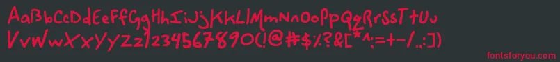 SpaceCowboy. Font – Red Fonts on Black Background