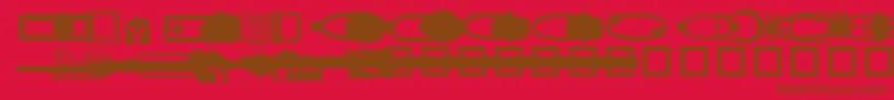 fuente WebDesignDings – Fuentes Marrones Sobre Fondo Rojo