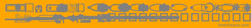 WebDesignDings Font – Gray Fonts on Orange Background