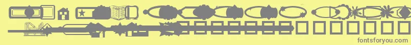 WebDesignDings Font – Gray Fonts on Yellow Background