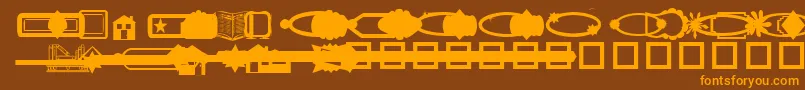 WebDesignDings Font – Orange Fonts on Brown Background