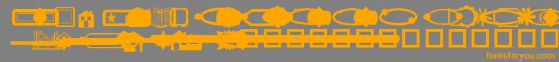 WebDesignDings Font – Orange Fonts on Gray Background