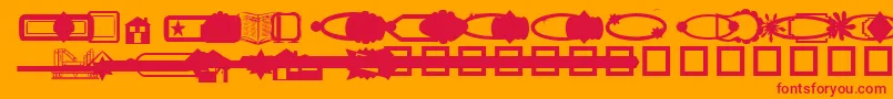 WebDesignDings Font – Red Fonts on Orange Background