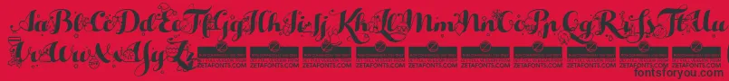 HelloChristmasTrial Font – Black Fonts on Red Background