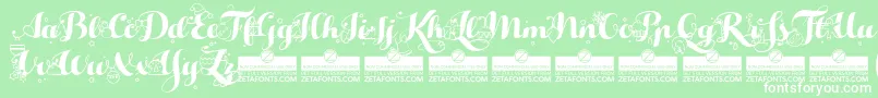 HelloChristmasTrial Font – White Fonts on Green Background