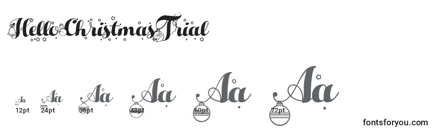 HelloChristmasTrial Font Sizes