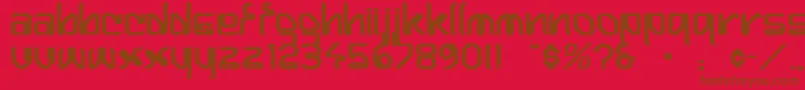 Fonte HairpinNormalBold – fontes marrons em um fundo vermelho
