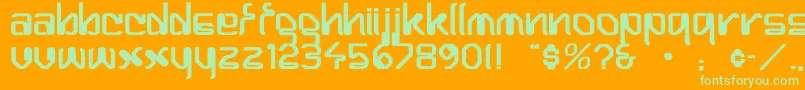fuente HairpinNormalBold – Fuentes Verdes Sobre Fondo Naranja
