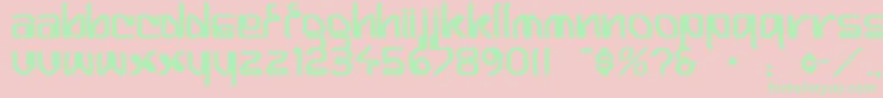 HairpinNormalBold-Schriftart – Grüne Schriften auf rosa Hintergrund