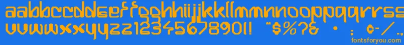 Police HairpinNormalBold – polices orange sur fond bleu