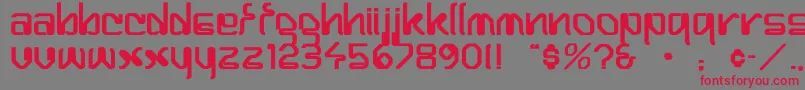 フォントHairpinNormalBold – 赤い文字の灰色の背景