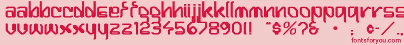 HairpinNormalBold-Schriftart – Rote Schriften auf rosa Hintergrund