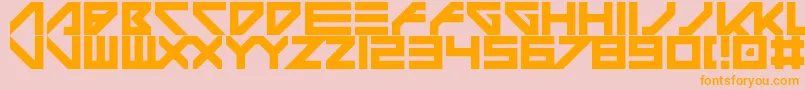 EvenStevens Font – Orange Fonts on Pink Background