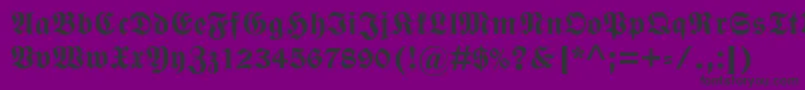 WittenbergerfrakturmtstdBd Font – Black Fonts on Purple Background