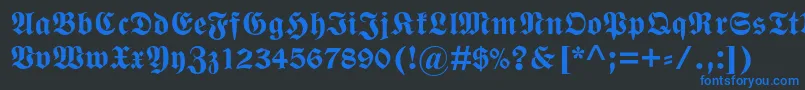 WittenbergerfrakturmtstdBd Font – Blue Fonts on Black Background