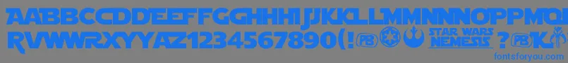 LahWars Font – Blue Fonts on Gray Background