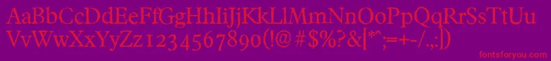 FranciscoantiqueRegular Font – Red Fonts on Purple Background