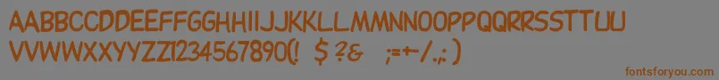 Dupuyballoon-fontti – ruskeat fontit harmaalla taustalla